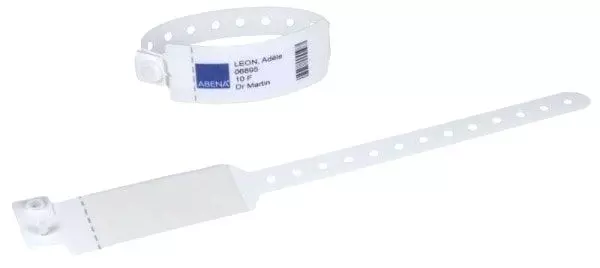 Bracelet d'identification enfant à rabat adhésif (sachet de 500)